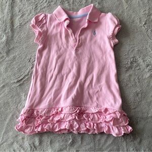 Ralph Lauren Pink Ruffled Baby Polo Dress 18 months